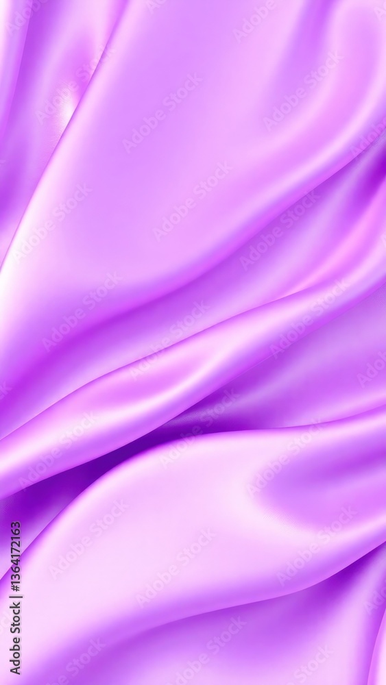 Fototapeta premium Beautiful purple silk satin background. Wavy soft folds. Luxurious silky fabric backdrop with copy space for design. Web banner.