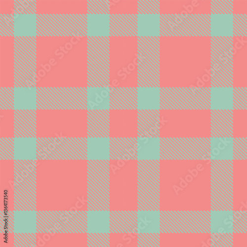 Modern Seamless Tartan in Bright Blush Pink tones Textile Design