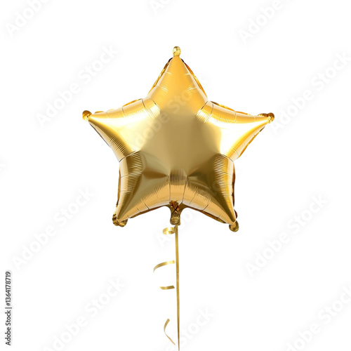 Gold star balloon celebratory decoration festive joy,
