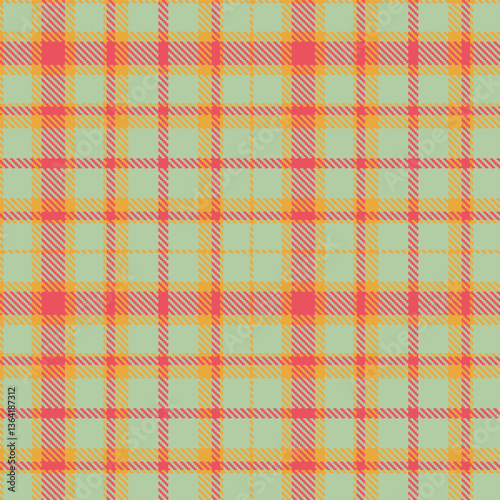 Modern Seamless Tartan in Vivid Butterscotch tones Textile Design