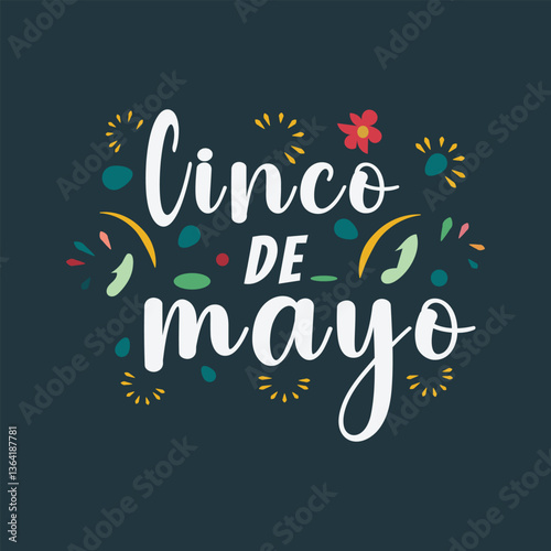 Cinco de Mayo Festive Design Colorful Mexican Celebration Stock Image

