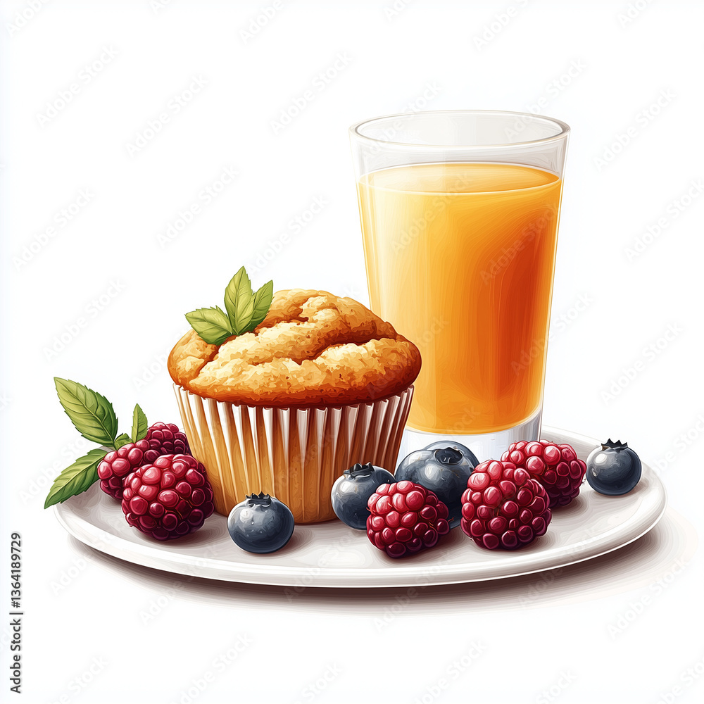 cupcake with orange juice cupcake with orange juice