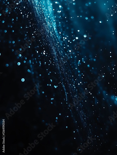 Abstract Blue Particles.