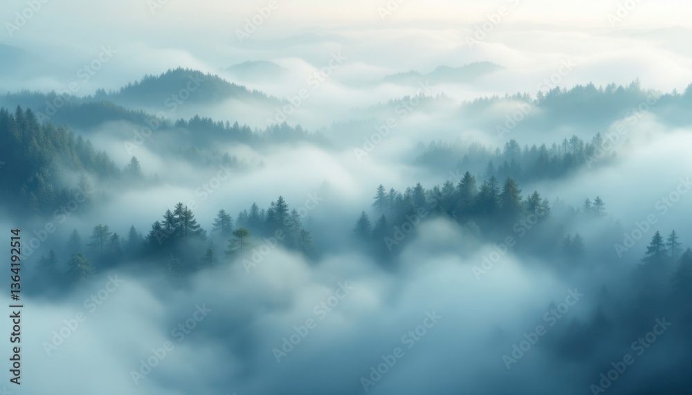 Obraz premium fog in the mountains