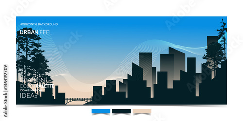 BACKGROUND 530 WITH MODERN ABSTRACT CITY LANDSCAPE FOR BRAND IDENTITY, PRESENTATION AND A LOT OF DESIGN NEEDS	