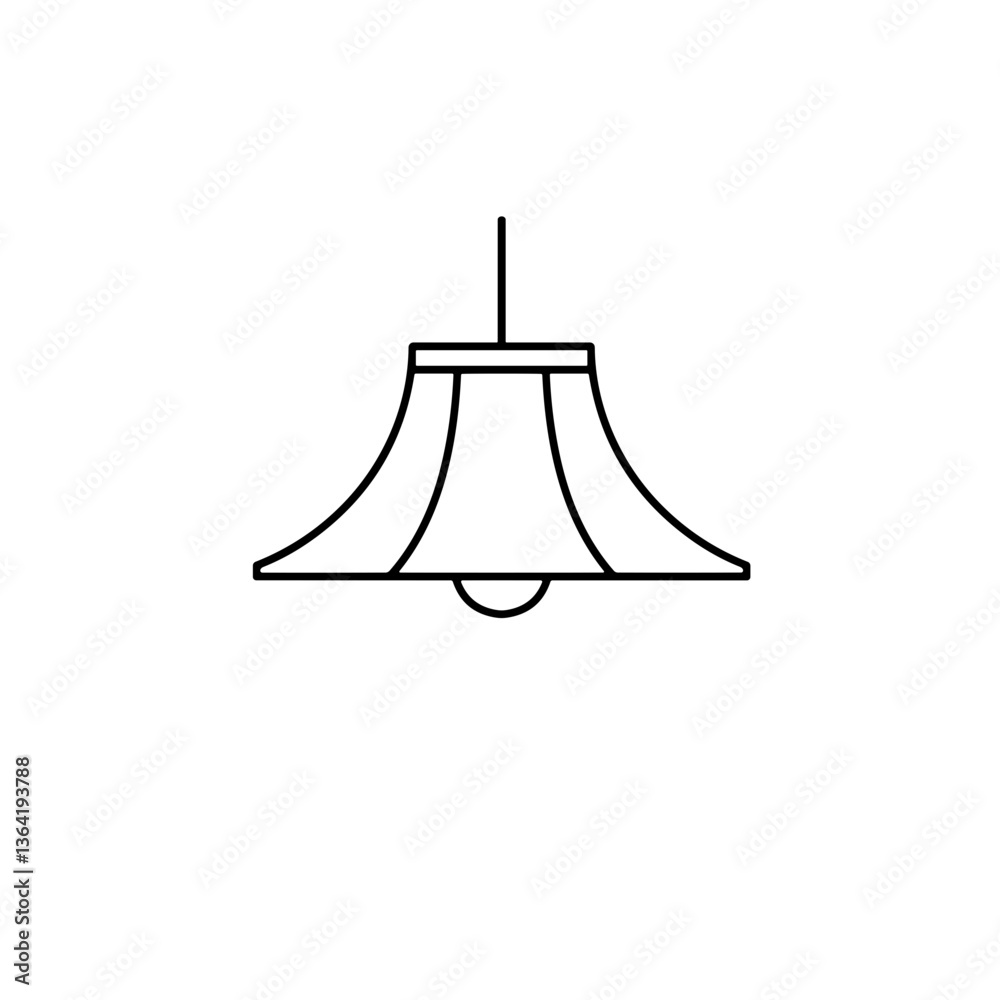 Minimalistic pendant lamp illustration on white background Minimalistic pendant lamp illustration on white background