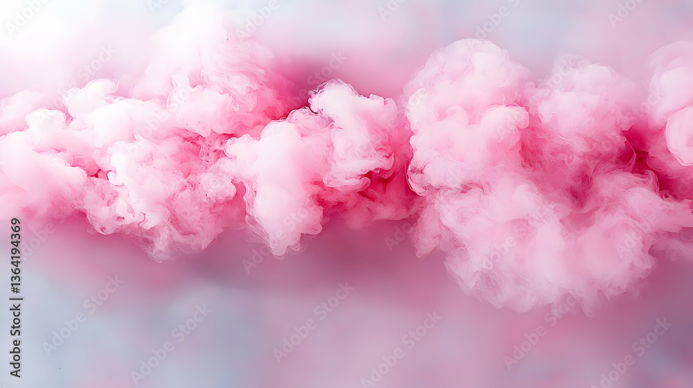 Fototapeta premium Abstract Pink Smoke Clouds Background