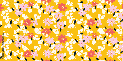 A vivid and colorful floral...