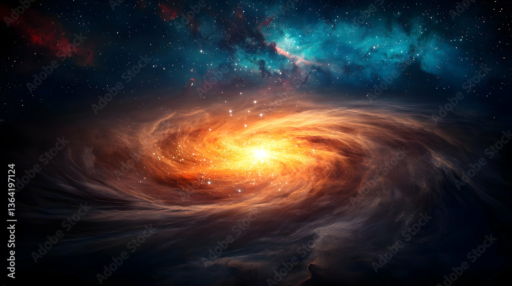 Obraz premium Spiral Galaxy In Outer Space