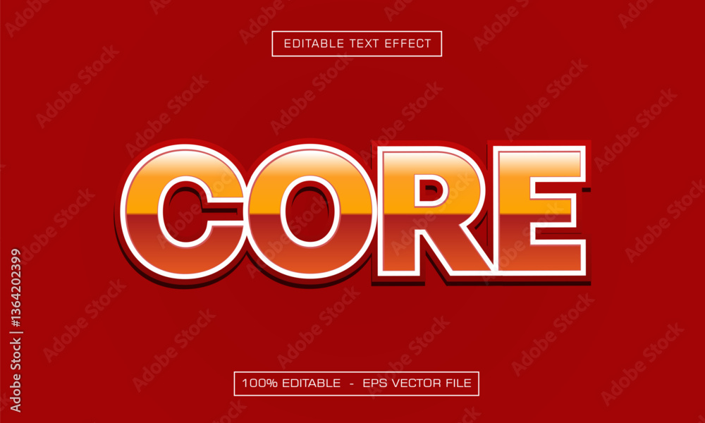 Core text effect with reds background Core text effect with reds background