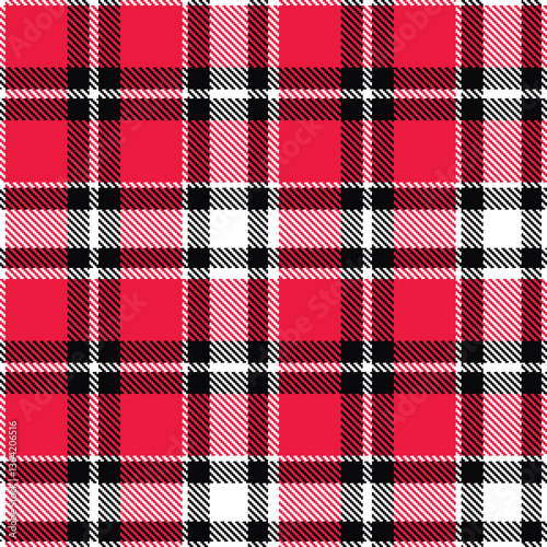 Modern Neon White Seamless Tartan Textile Design Variant 1361