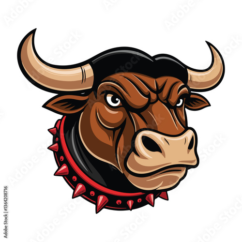 Ghostly Bull Head Emerging From The Shadows