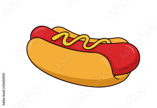 hotdog with mustard sausage