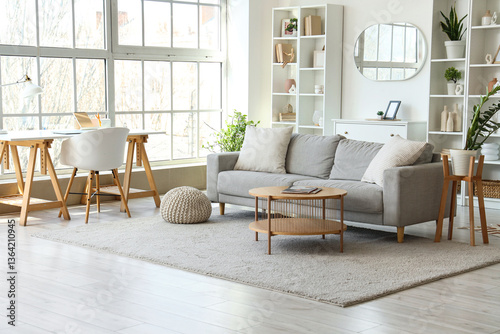Interior of light living ro...