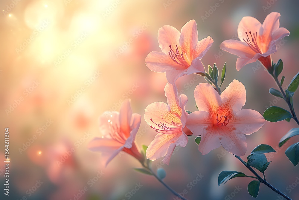 Fototapeta premium Spring Azaleas in Sunlight