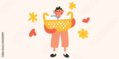 A cheerful individual, hold...