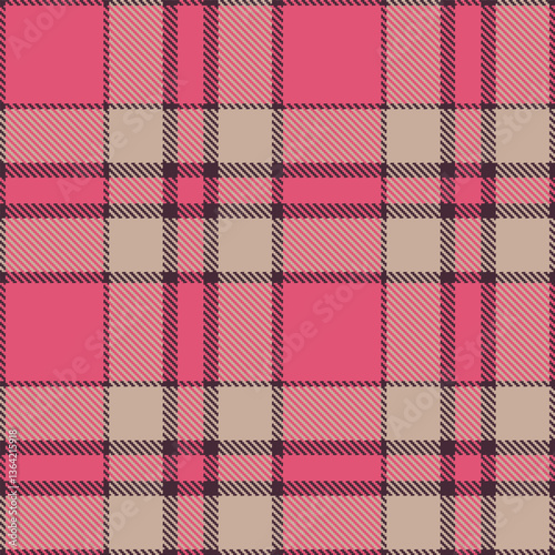 Modern Pale Purple Brown Seamless Tartan Textile Design Variant 1463