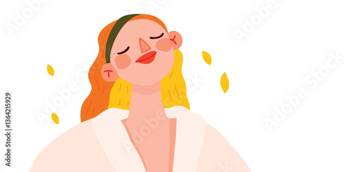 A person finds solace and peace, embodying a sense of tranquility and emotional well-being amidst golden accents, promoting serenity and contentment.