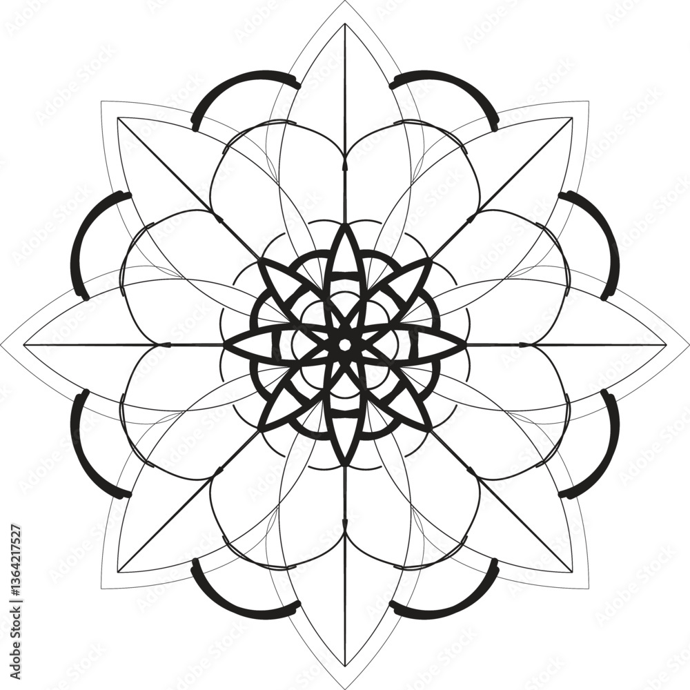 Circular pattern in form of mandala for Henna, Mehndi, tattoo, decoration. Decorative ornament in ethnic oriental style. Coloring book page.`
Circular pattern in form of mandala for Henna, Mehndi, tattoo, decoration. Decorative ornament in ethnic oriental style. Coloring book page.`