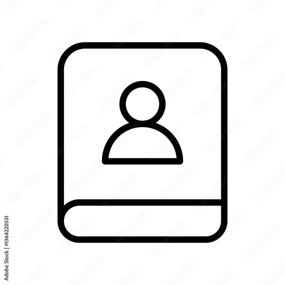 Phone book line icon. Contact icon. Phone or chat icon isolated on white background. Transparent background, minimalist symbol. Vector images Phone book line icon. Contact icon. Phone or chat icon isolated on white background. Transparent background, minimalist symbol. Vector images