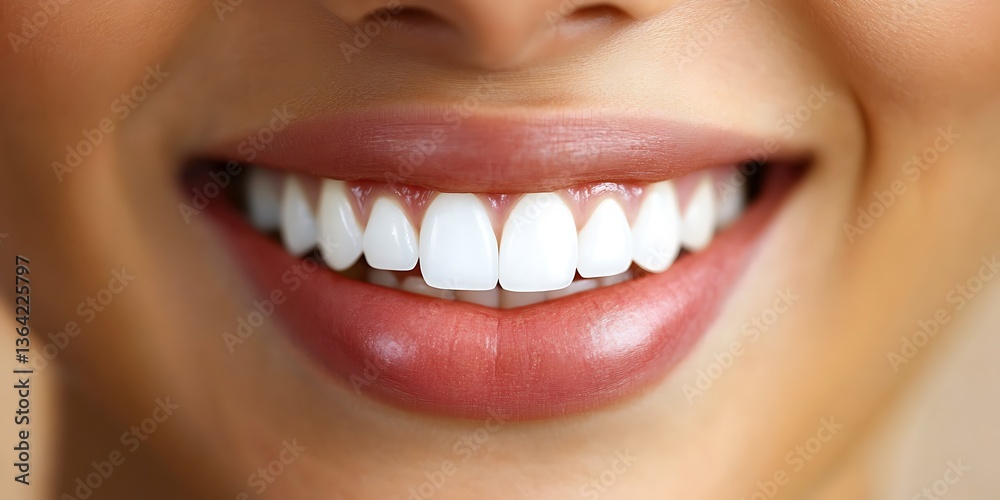 A close up photo of a smiling woman showing teeth A close up photo of a smiling woman showing teeth