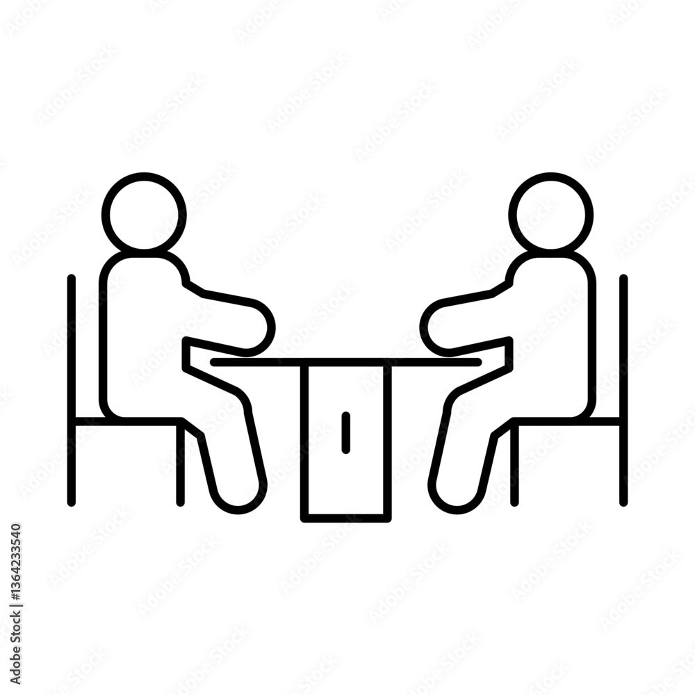 Meeting Line Icon. Funding, Economy, Investment, Payment, Banking, Money, Investor Icons. Editable Stroke Vector Illustration Meeting Line Icon. Funding, Economy, Investment, Payment, Banking, Money, Investor Icons. Editable Stroke Vector Illustration