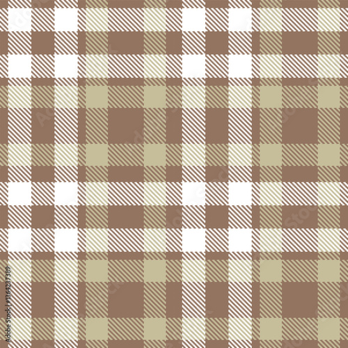 Dusty Brownish Grey and Deep White Seamless Tartan Textile Design Variant 1685