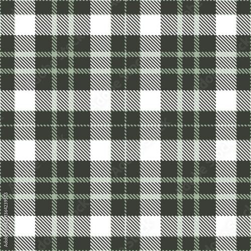 Modern Muted Greenish Grey Seamless Tartan Textile Design Variant 1702