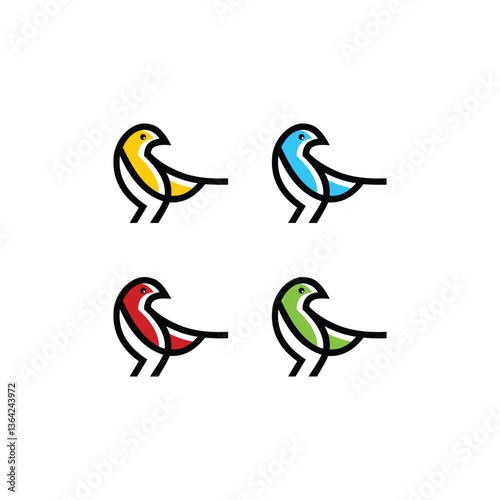 bird logo vector line mono line