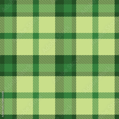 Foto Pale Pine Green Seamless Tartan with Soft Darkish Green accents Textile Design