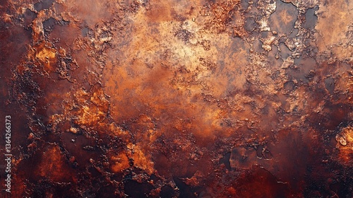 Matte Grainy Antique Copper Texture – Gradient Brown Powder Coating Background