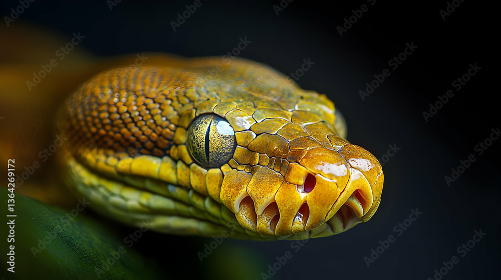 Close-Up Portrait Of A Snake Head Close-Up Portrait Of A Snake Head