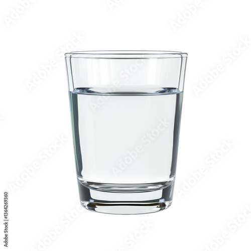 Wallpaper Mural Clear Drinking Glass with Water Isolated Torontodigital.ca