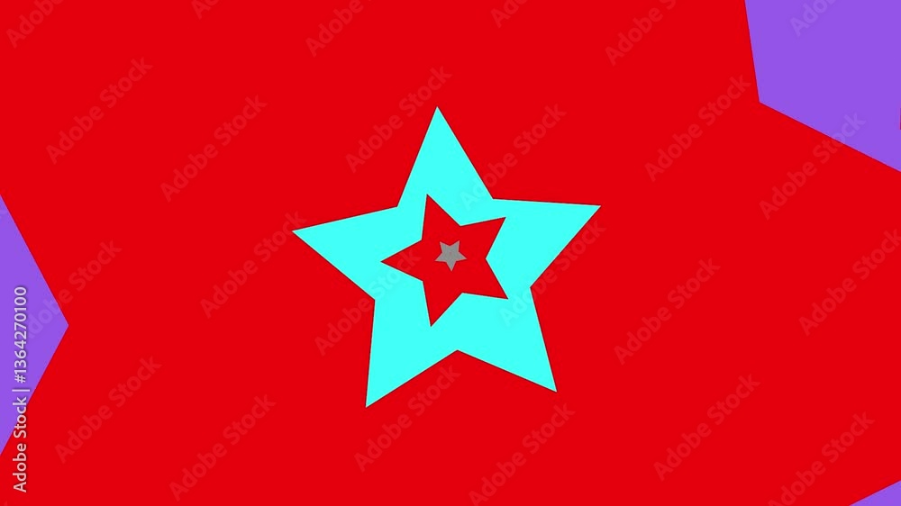 Colorful Expanding Star Overlay Animation