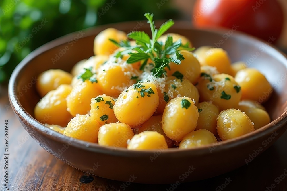 Gnocchi with Melting Cheese and Fresh Herbs