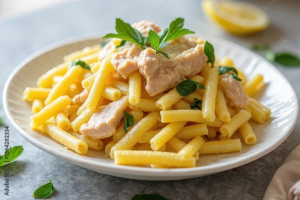 Lemon Tuna Pasta with Fresh Ingredients Lemon Tuna Pasta with Fresh Ingredients