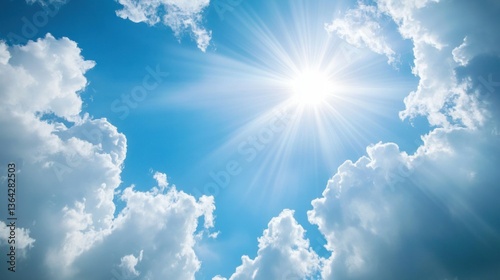 Sunlight Shining Through Clouds