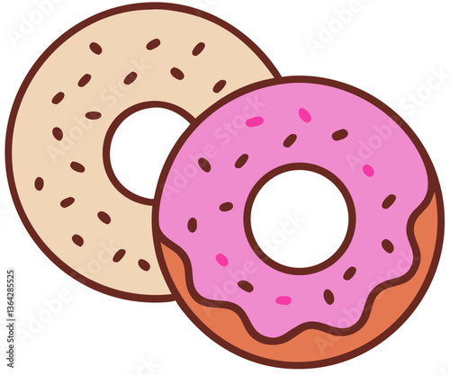 vector illustration of a donut