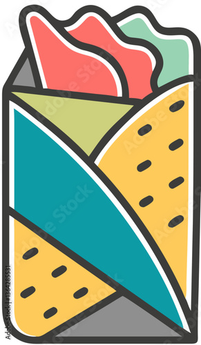 doner wrap vector