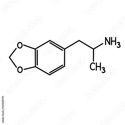 chemical structure of  tenamphetamine