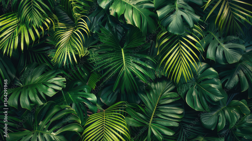 Beautiful natural background with textured leaves