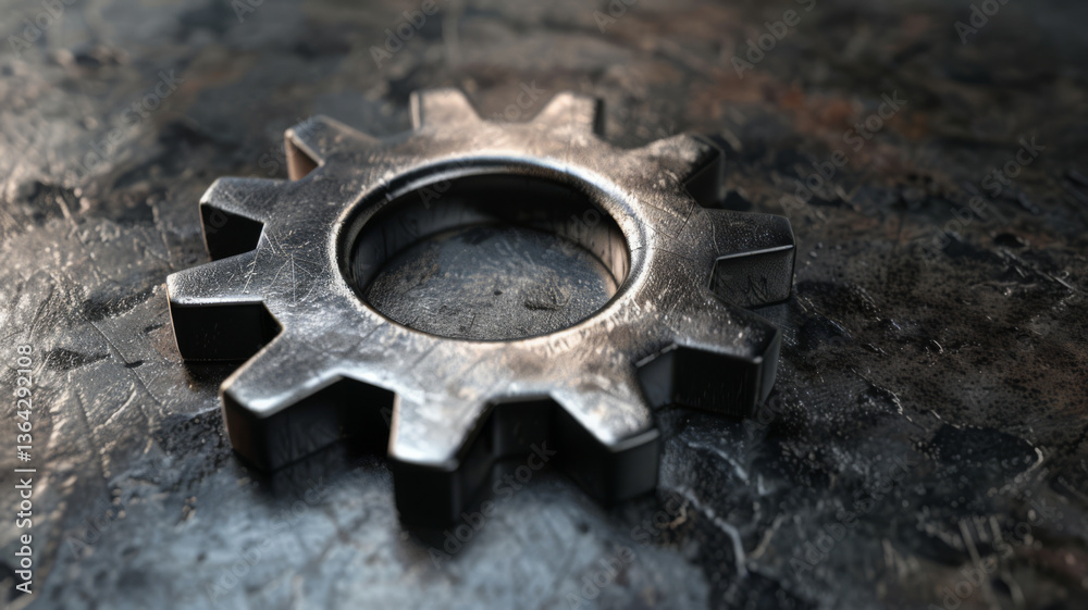 Abstract techno gear background with geometric colorful gear wheels. Space for gear text. Vector gears modern mechanism industrial . Technology gears