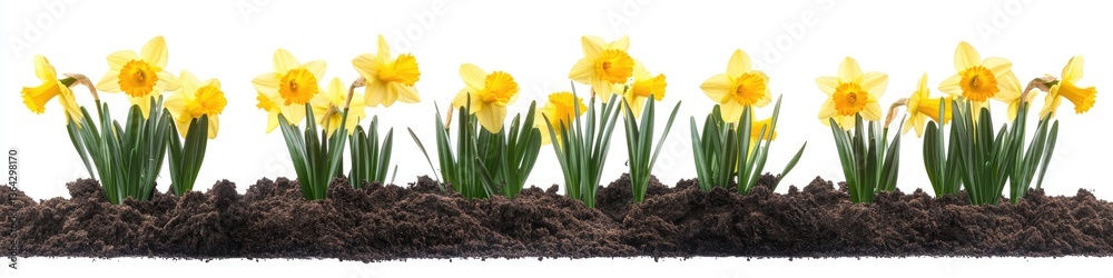 Spring Daffodils in Rich Soil Spring Daffodils in Rich Soil