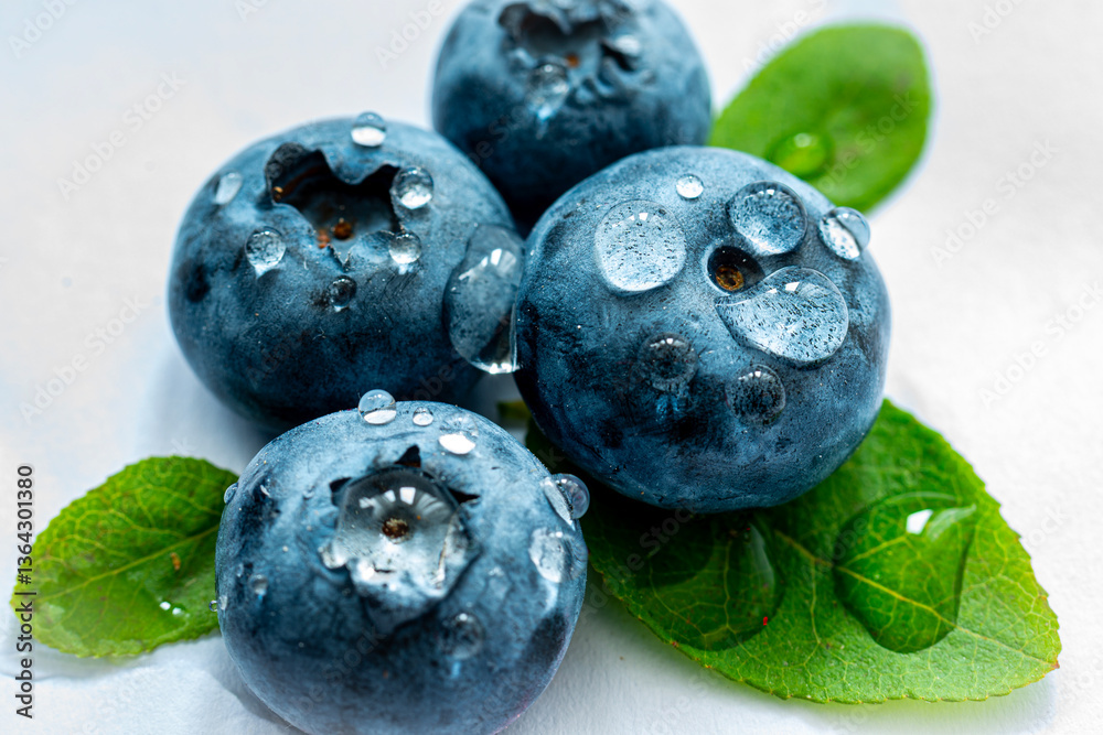 blueberries on a white blueberries on a white