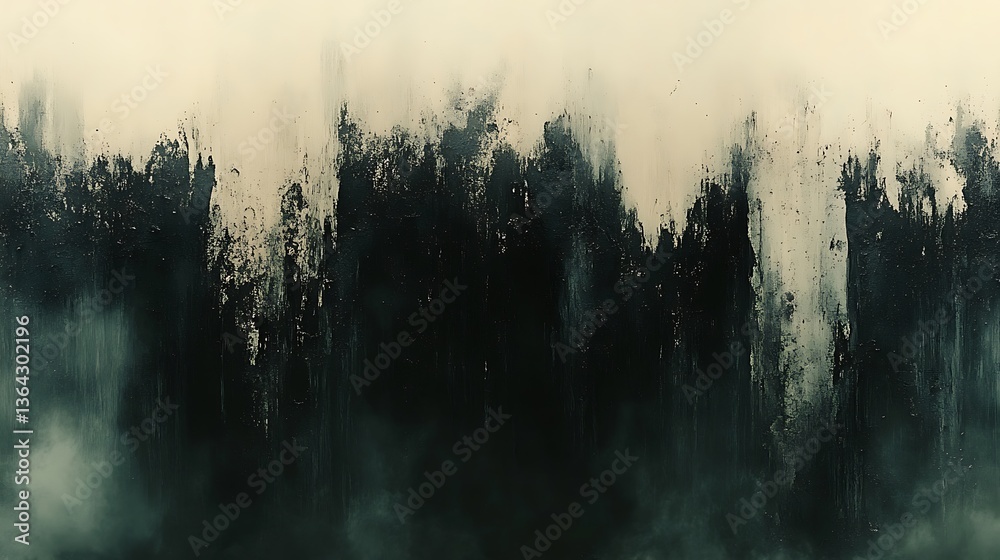 An abstract textured painting showcasing dark colors and a visual contrast An abstract textured painting showcasing dark colors and a visual contrast