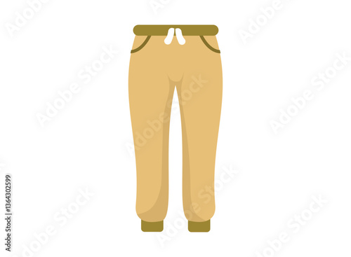 Illustration of an Clothes Sweat Pants Flat Icon