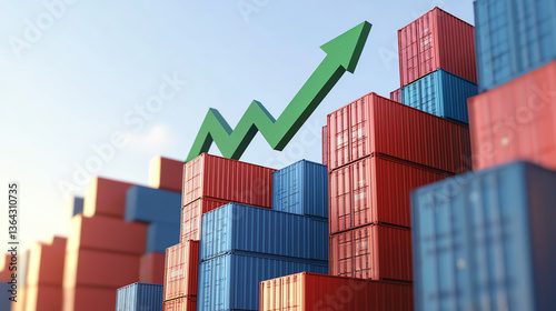Growing trade with rising cargo and profit trends.
