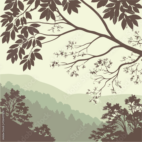 seamless pattern with trees
