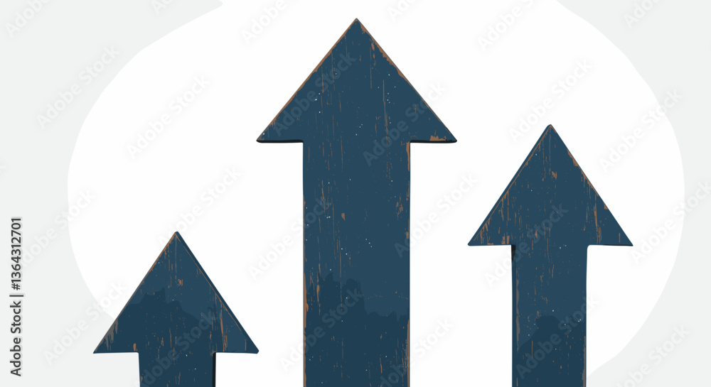 Abstract upward arrows symbolizing growth and progress against a light background Abstract upward arrows symbolizing growth and progress against a light background