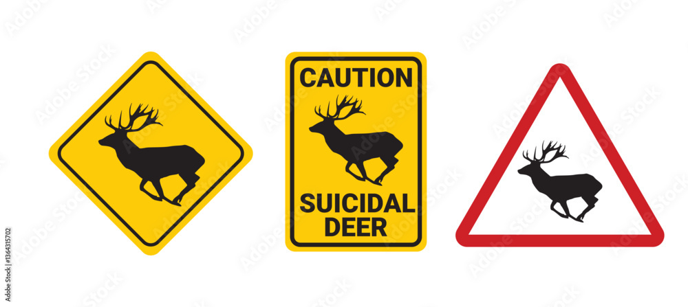 beware of deer sign beware of deer sign